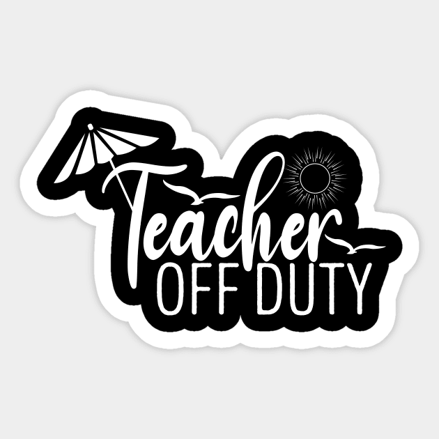 Teacher off duty end of the year summer vacation Sticker by monami